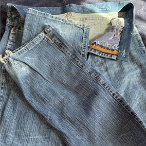 Wrangler Blue Boot Cut Jeans Classic Denim